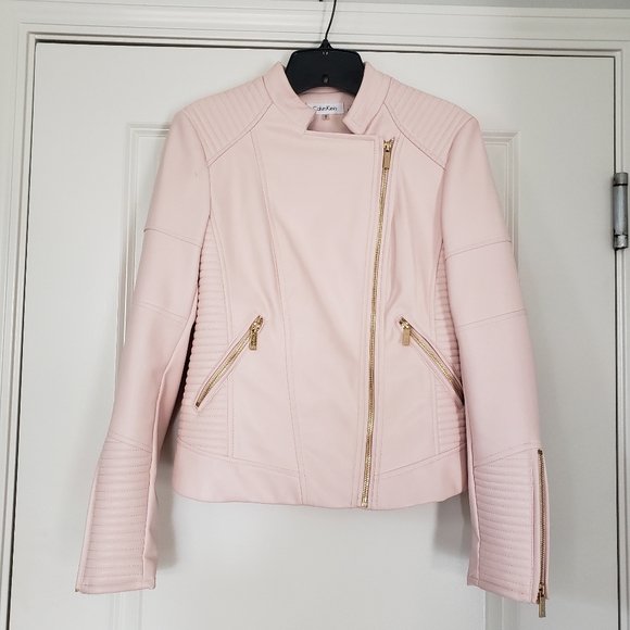 Calvin Klein Jackets & Blazers - Calvin Klein Faux-Leather Moto Jacket